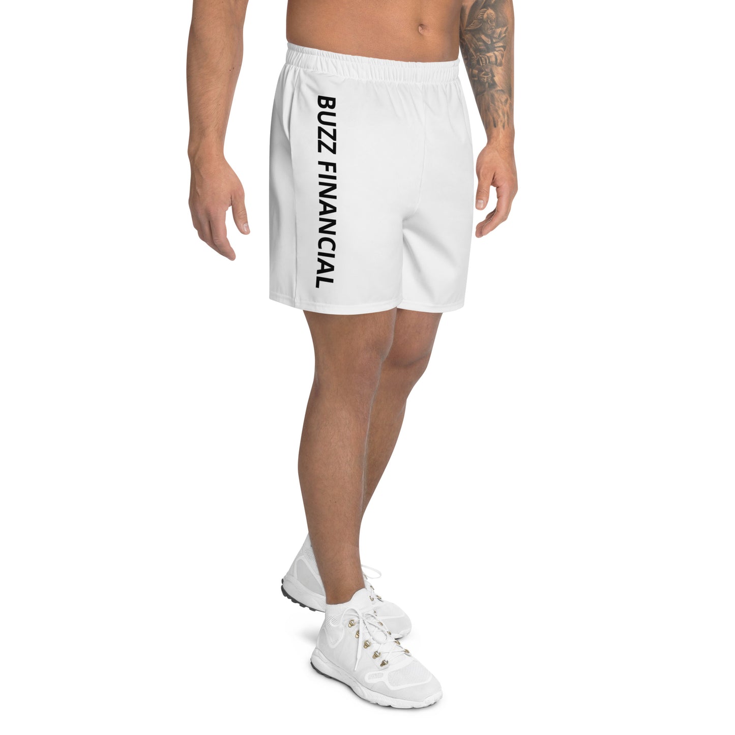 Buzz Financial White Gym Shorts (Long)
